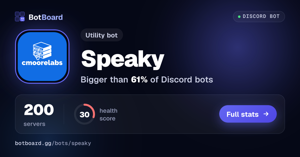 Share card for Speaky