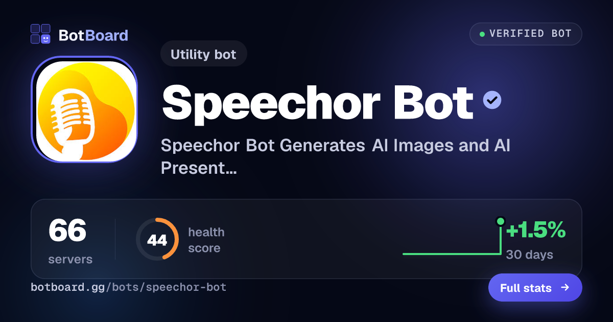 Share card for Speechor Bot