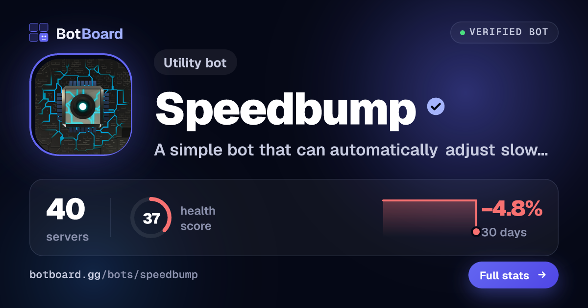 Share card for Speedbump