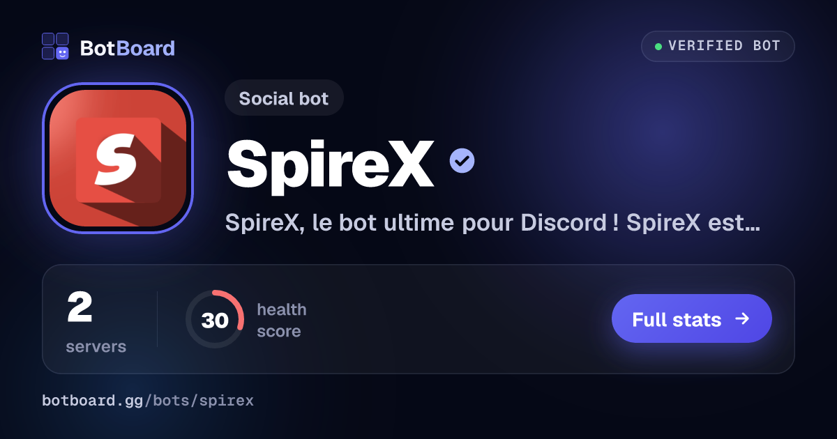 Share card for SpireX