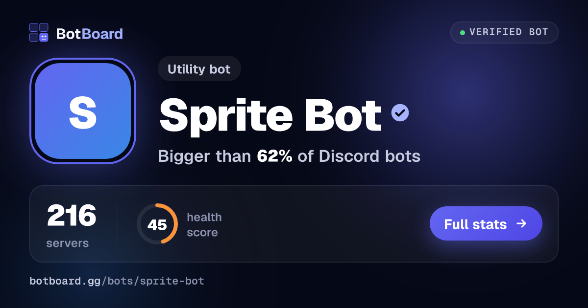 Share card for Sprite Bot