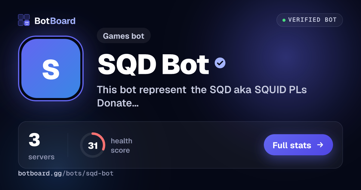 Share card for SQD Bot
