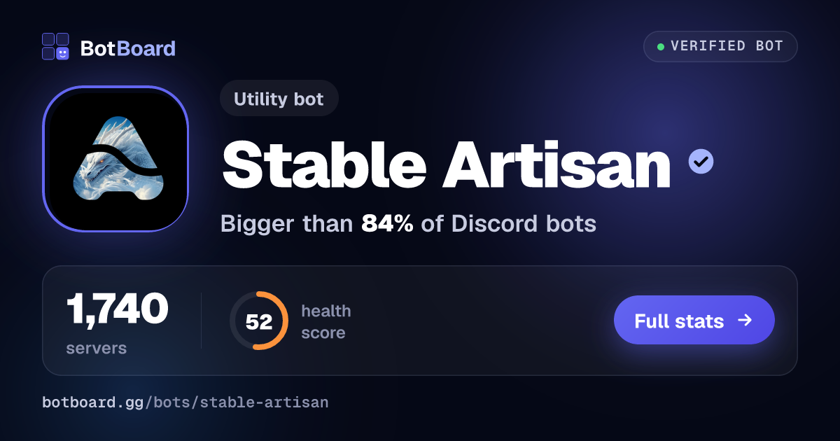 Share card for Stable Artisan