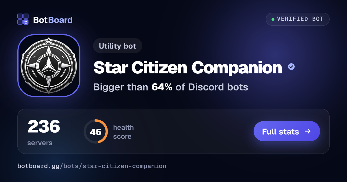 Share card for Star Citizen Companion