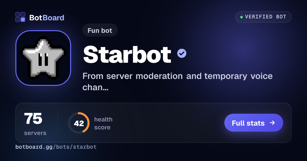 Share card for Starbot
