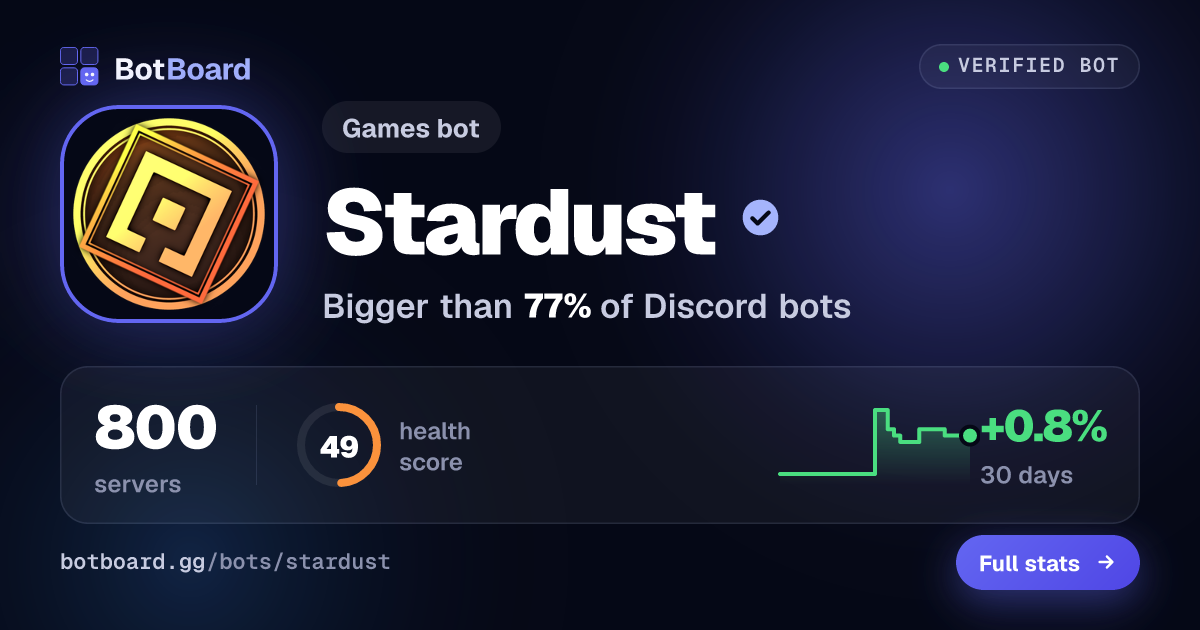 Share card for Stardust