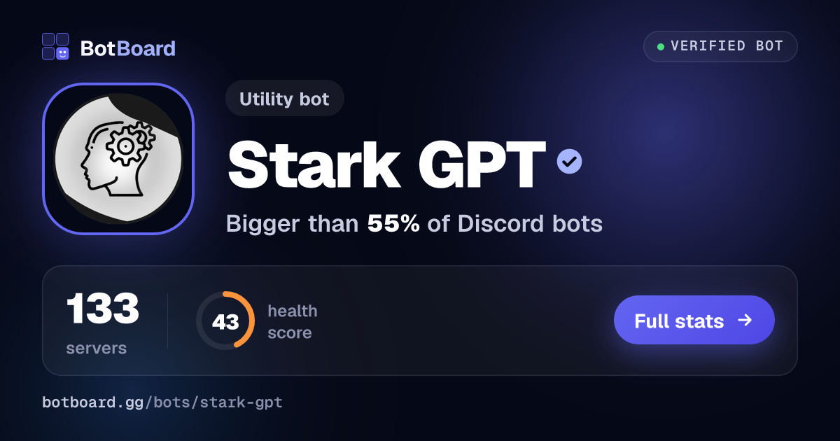 Share card for Stark GPT