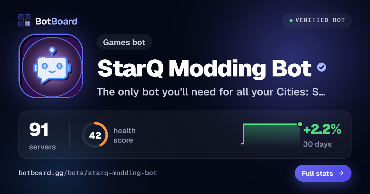 Share card for StarQ Modding Bot
