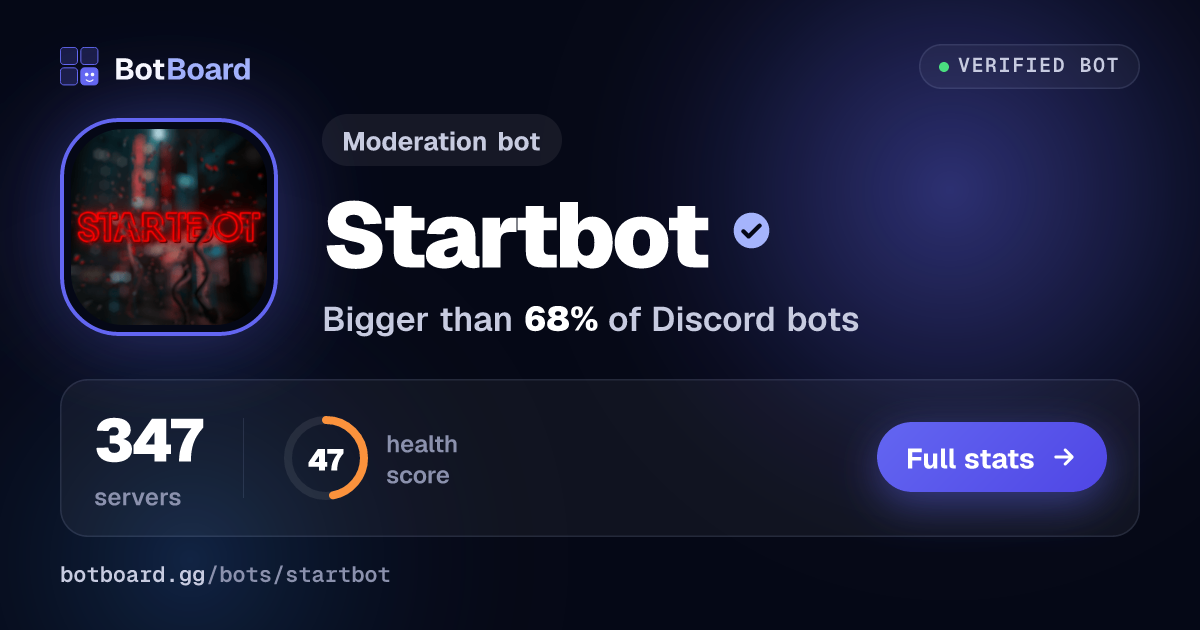 Share card for Startbot