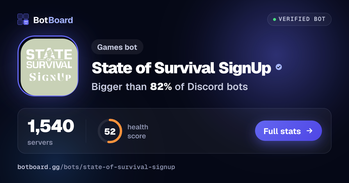 Share card for State of Survival SignUp