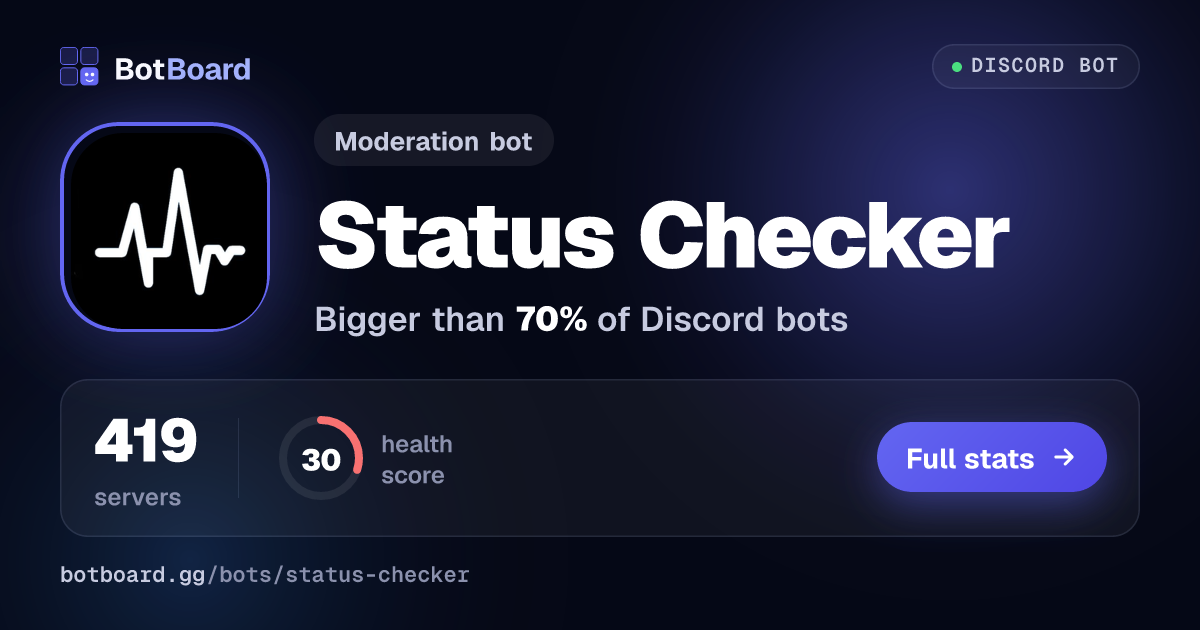 Share card for Status Checker
