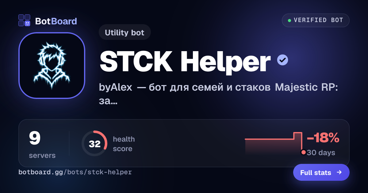 Share card for STCK Helper