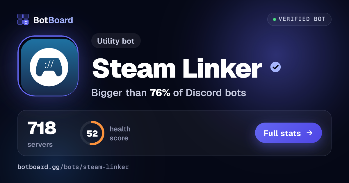 Share card for Steam Linker