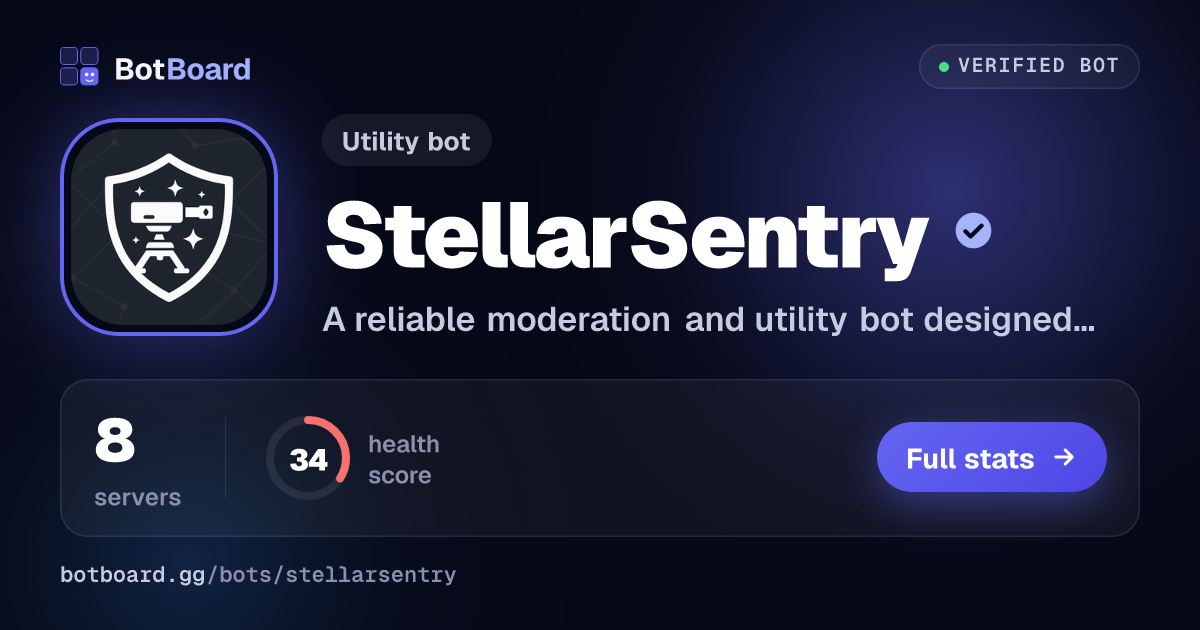 Share card for StellarSentry