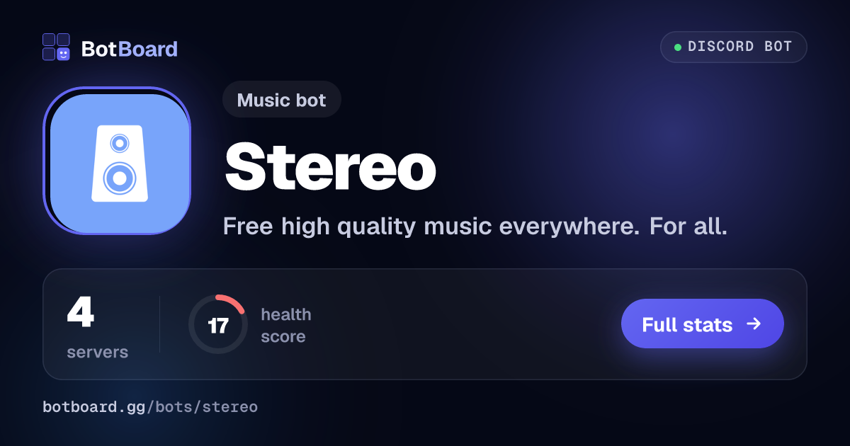 Share card for Stereo