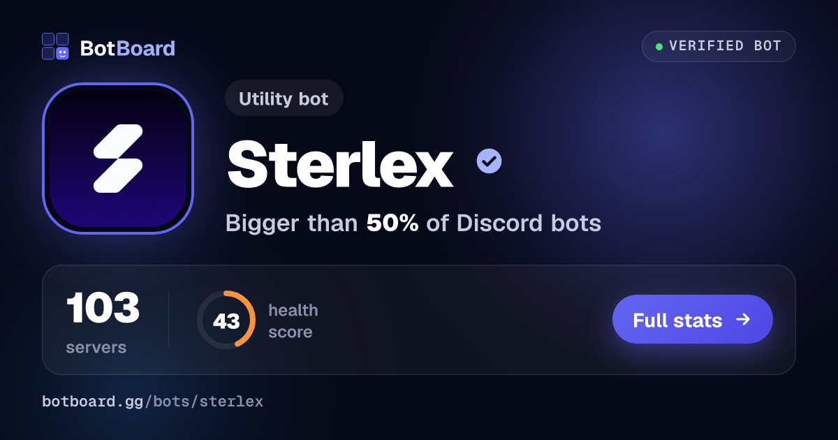 Share card for Sterlex