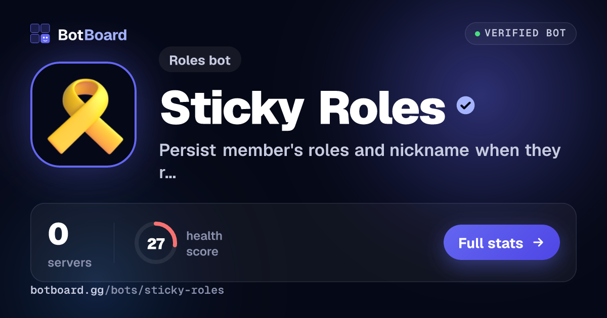 Share card for Sticky Roles