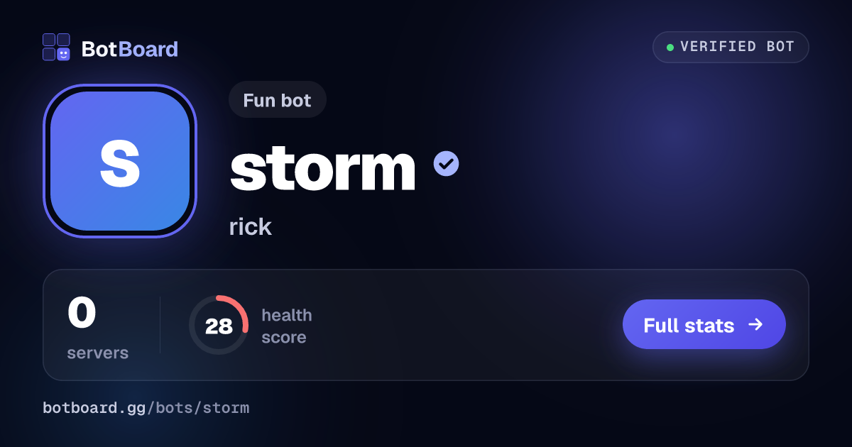 Share card for storm