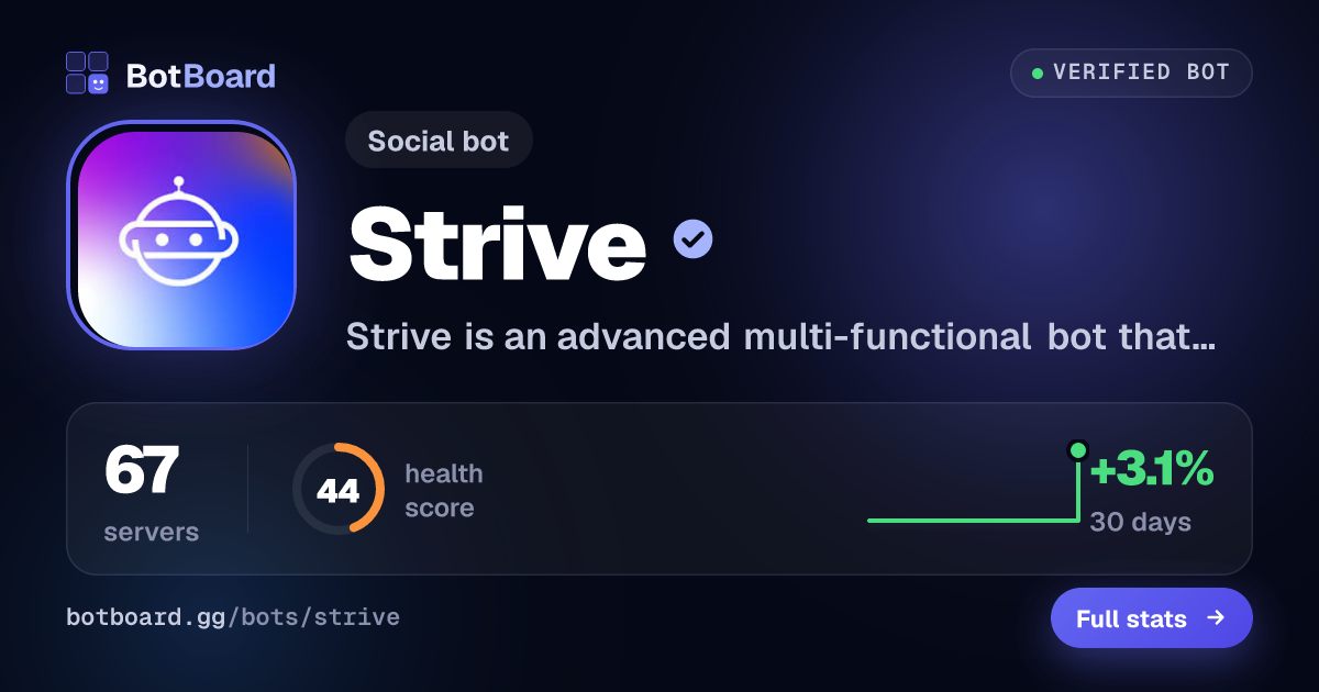 Share card for Strive