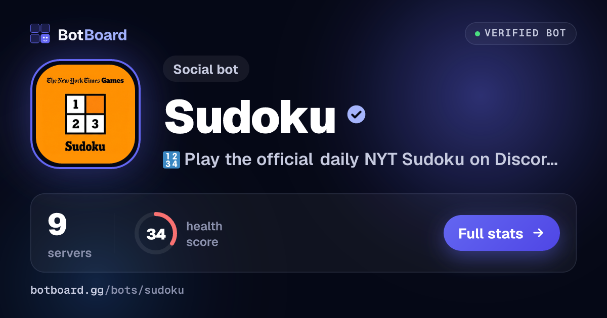 Share card for Sudoku