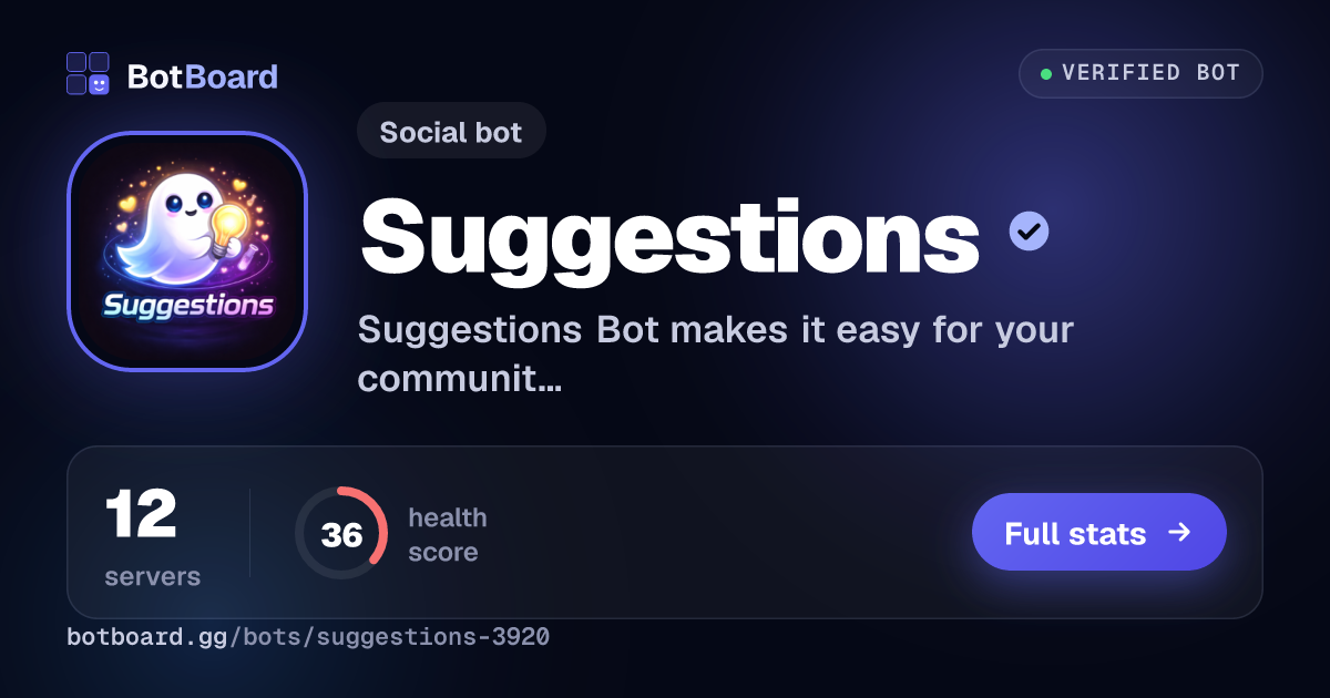 Share card for Suggestions