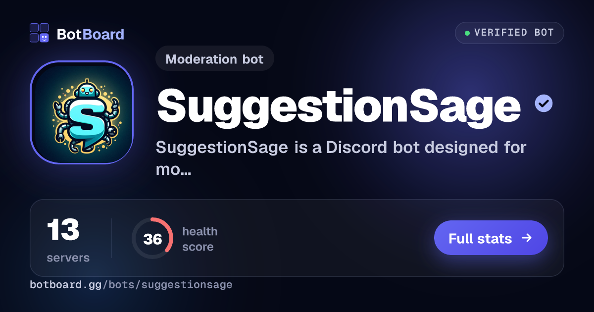 Share card for SuggestionSage