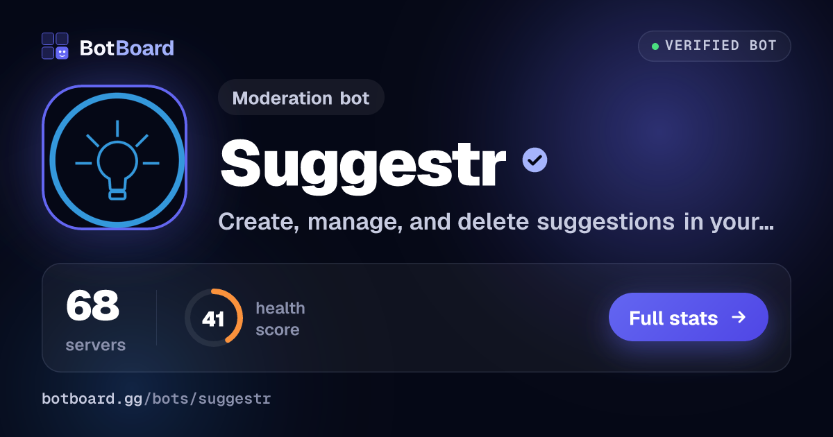 Share card for Suggestr
