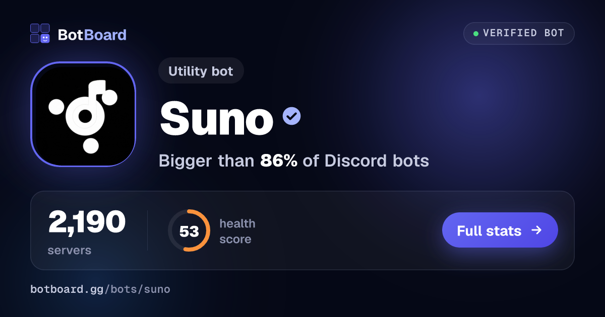 Share card for Suno