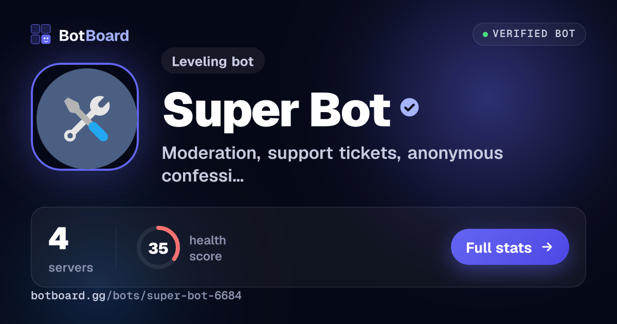 Share card for Super Bot