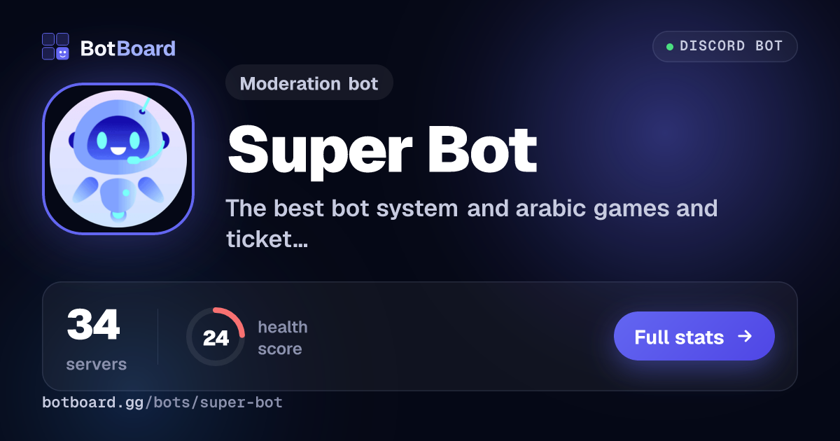 Share card for Super Bot ⚡