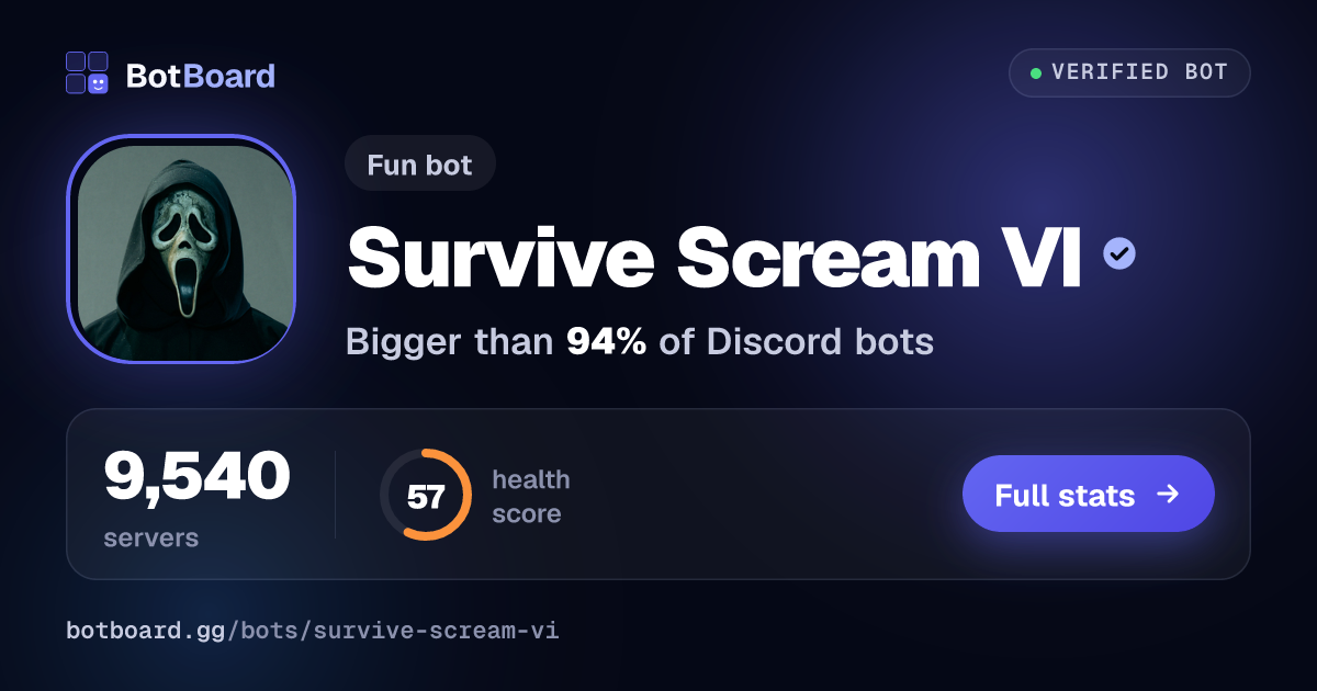 Share card for Survive Scream VI