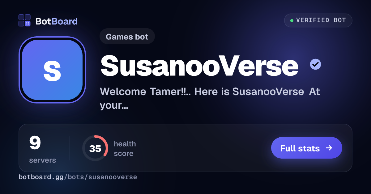 Share card for SusanooVerse