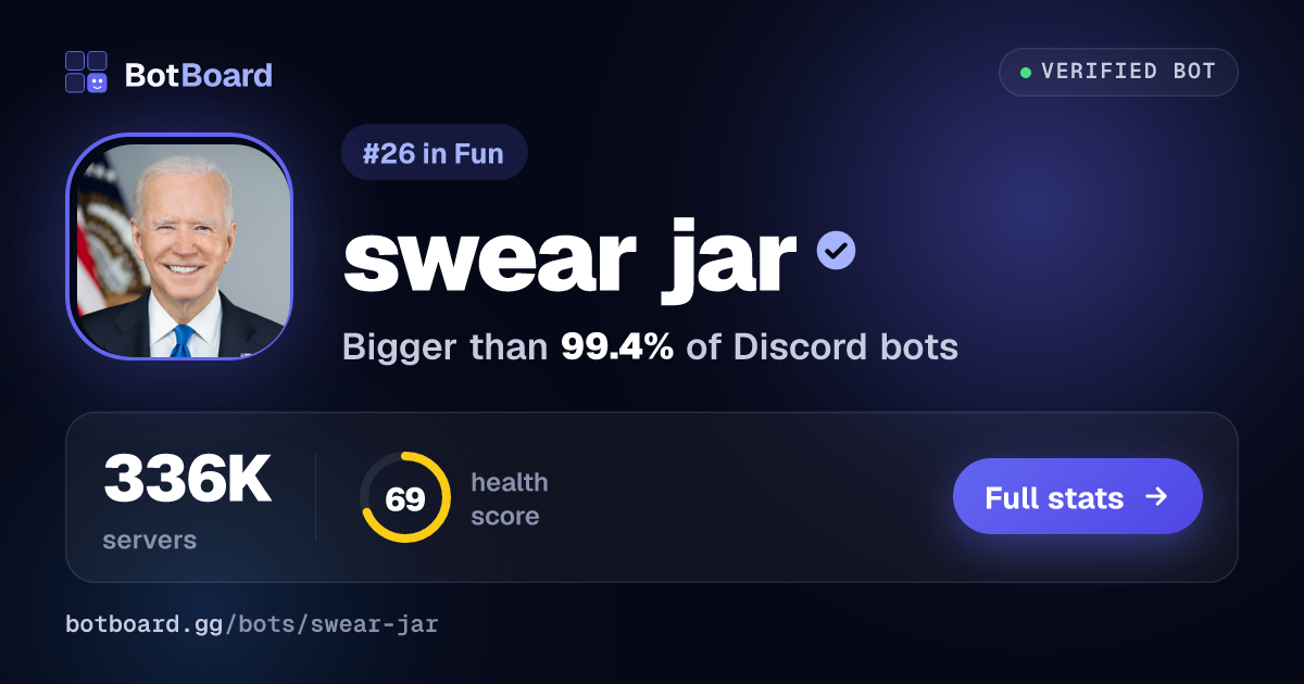 Share card for swear jar
