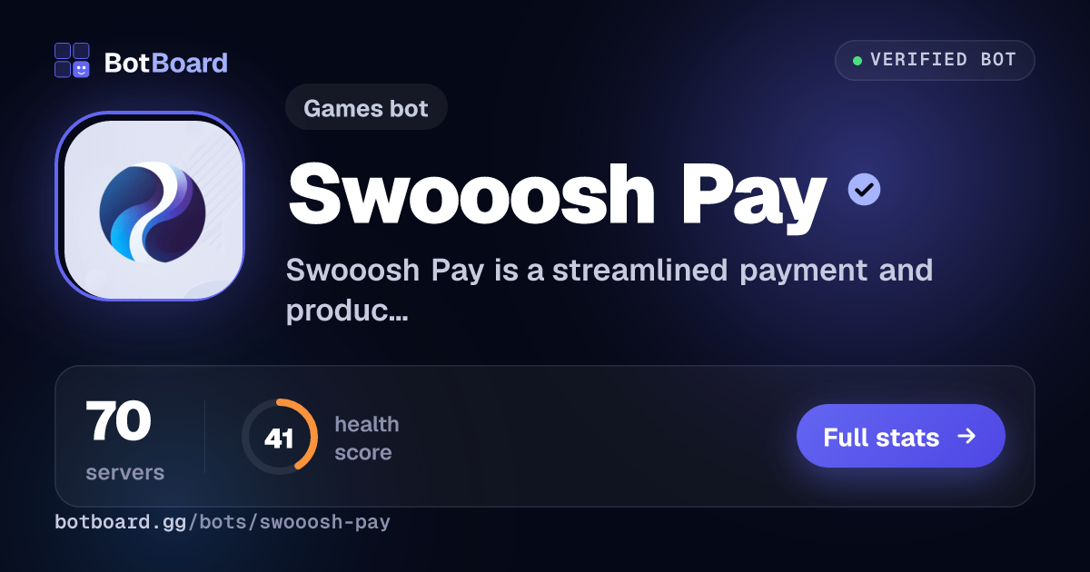 Share card for Swooosh Pay