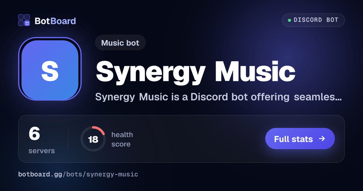 Share card for Synergy Music