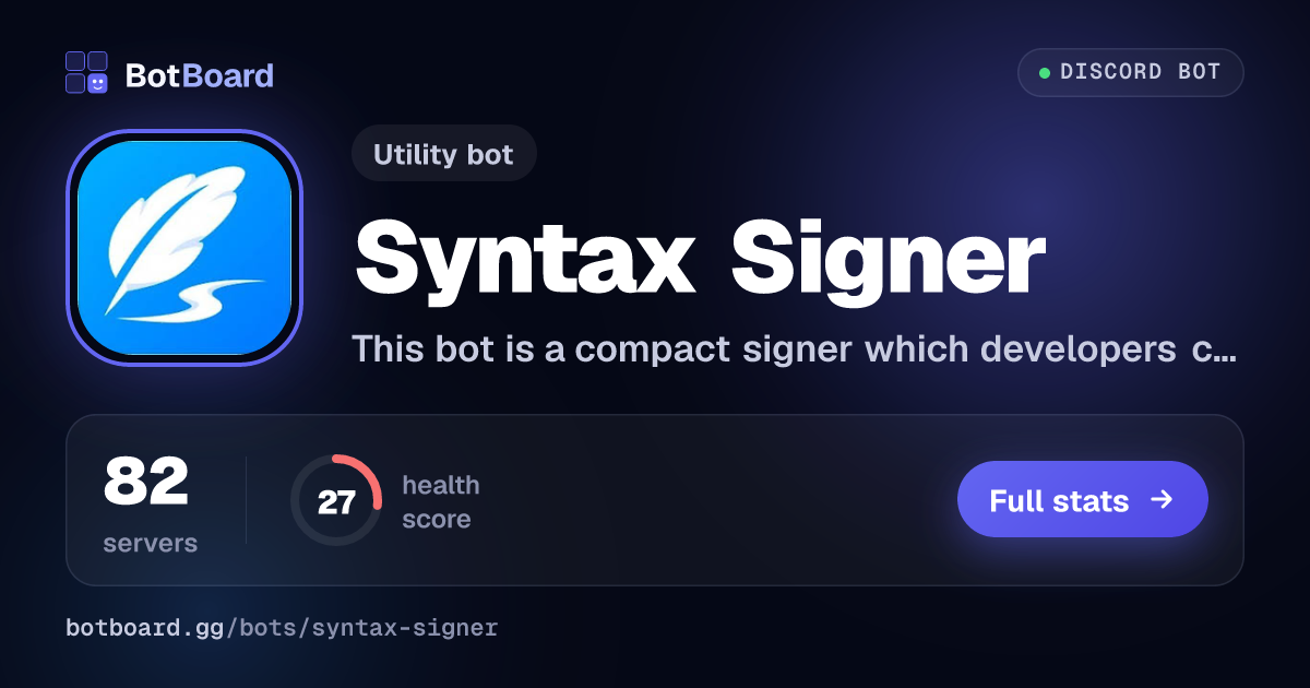Share card for Syntax Signer