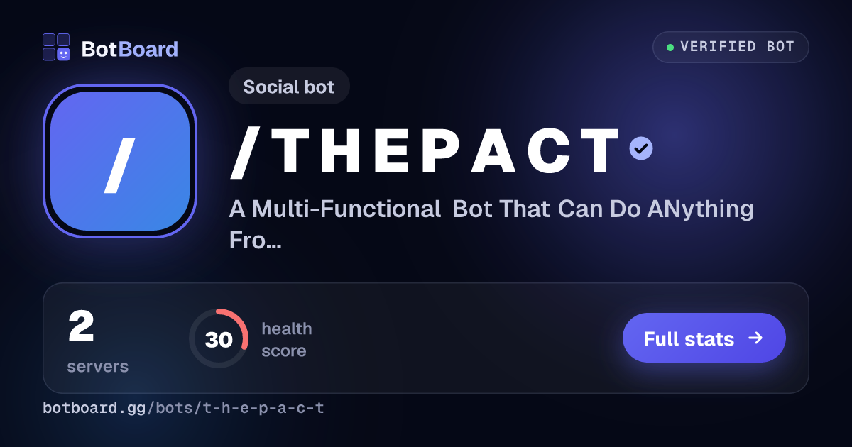Share card for / T H E P A C T