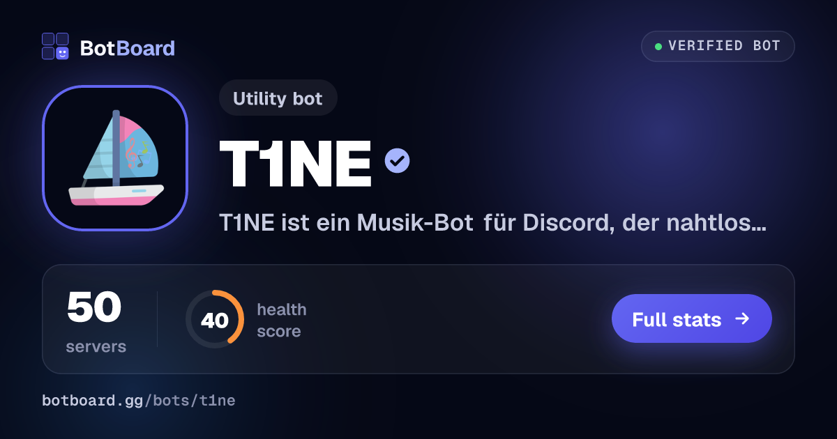 Share card for T1NE