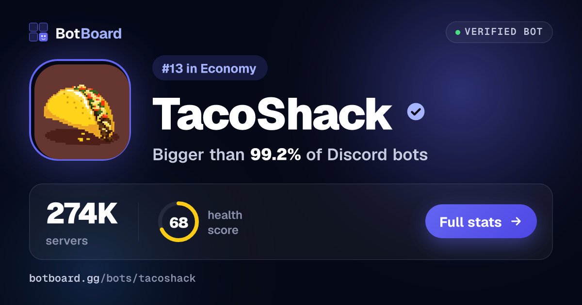 Share card for TacoShack