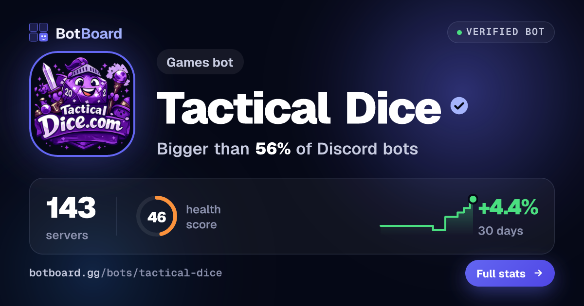 Share card for Tactical Dice