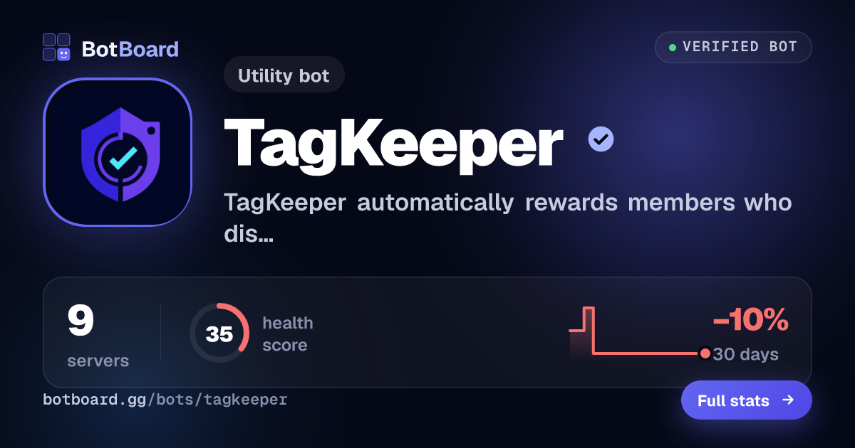 Share card for TagKeeper