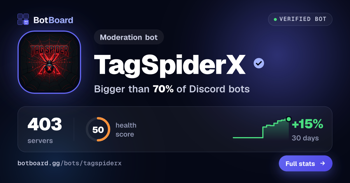 Share card for TagSpiderX
