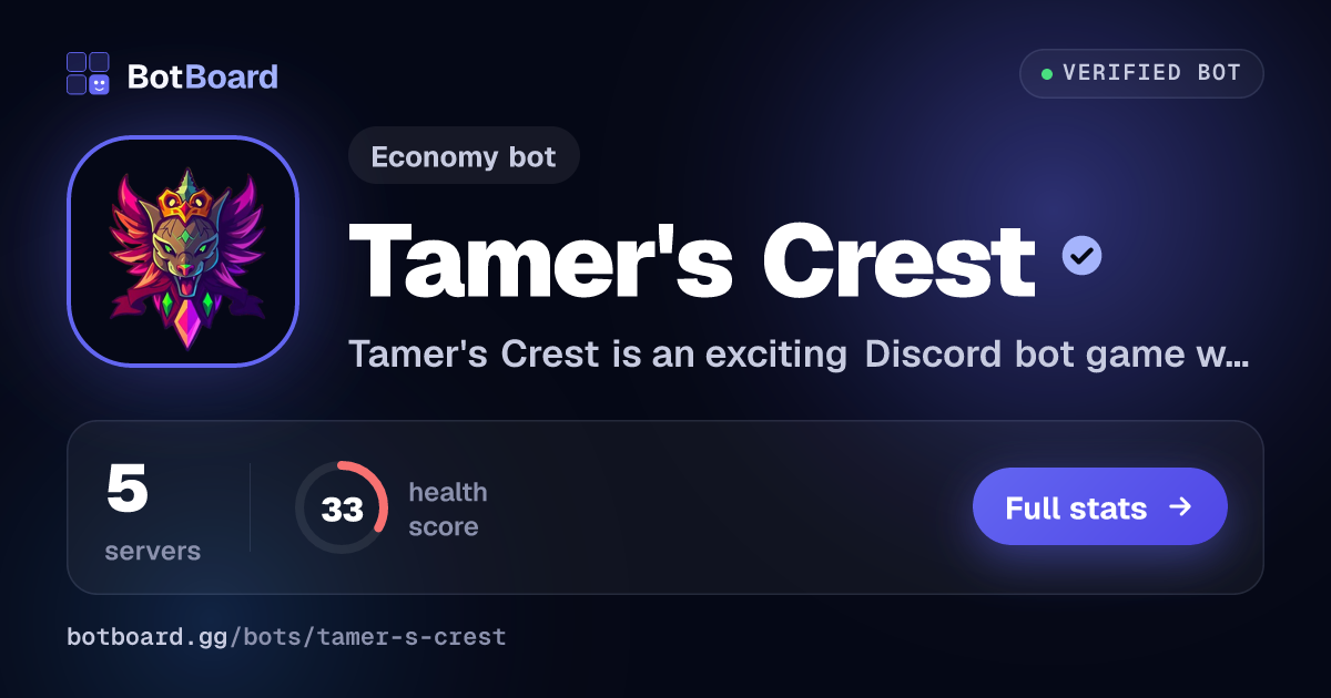 Share card for Tamer's Crest