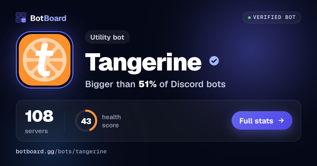 Share card for Tangerine
