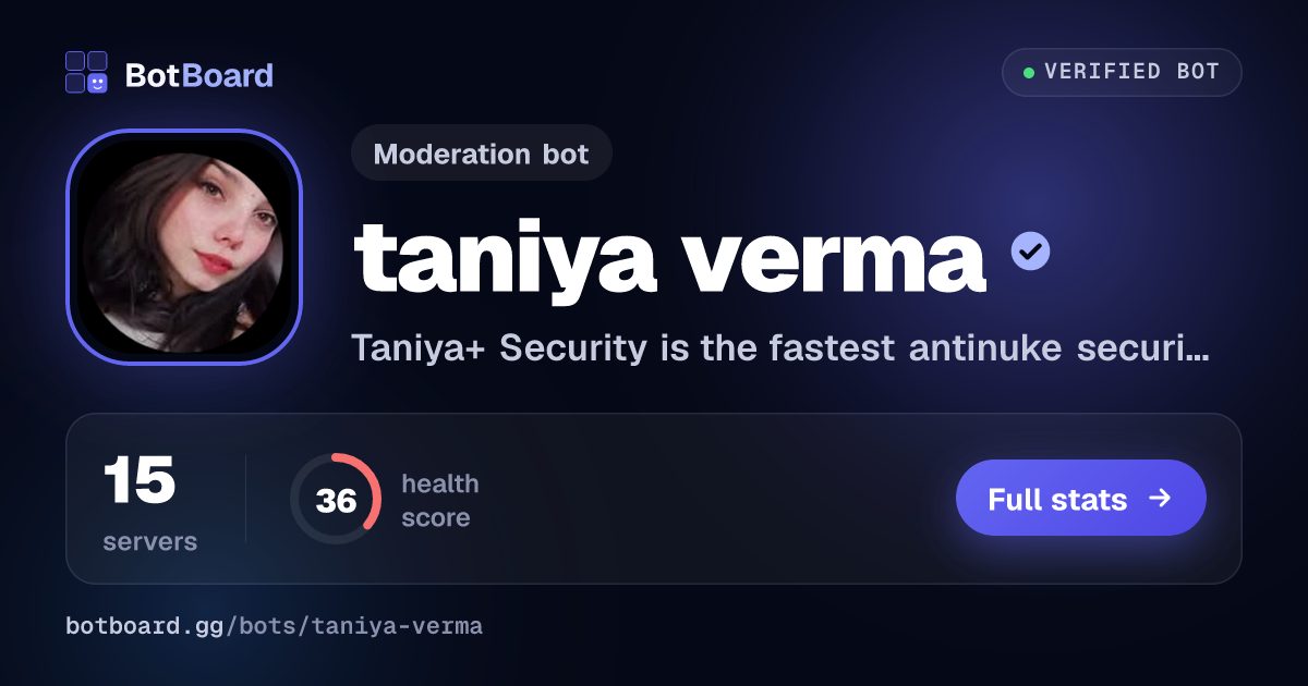 Share card for taniya verma