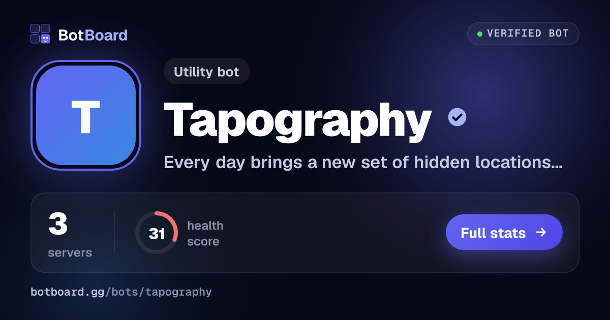 Share card for Tapography