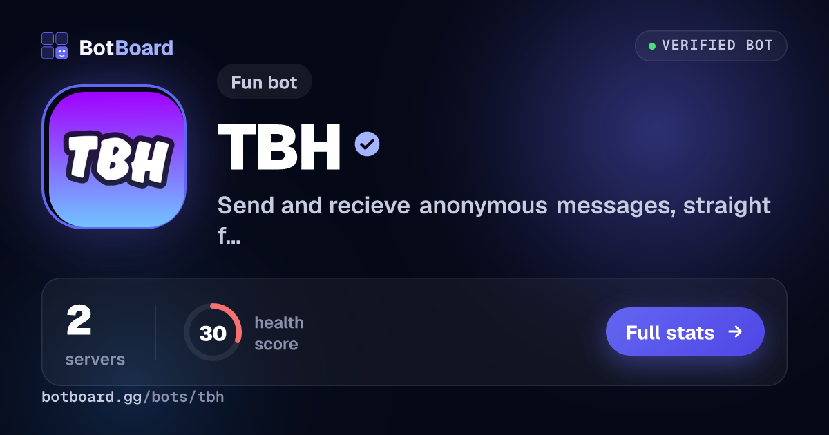 Share card for TBH