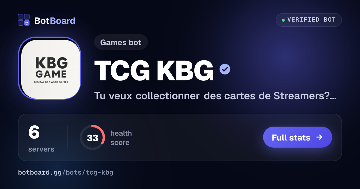 Share card for TCG KBG