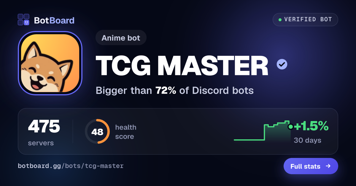 Share card for TCG MASTER