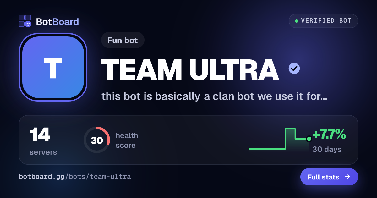 Share card for TEAM ULTRA